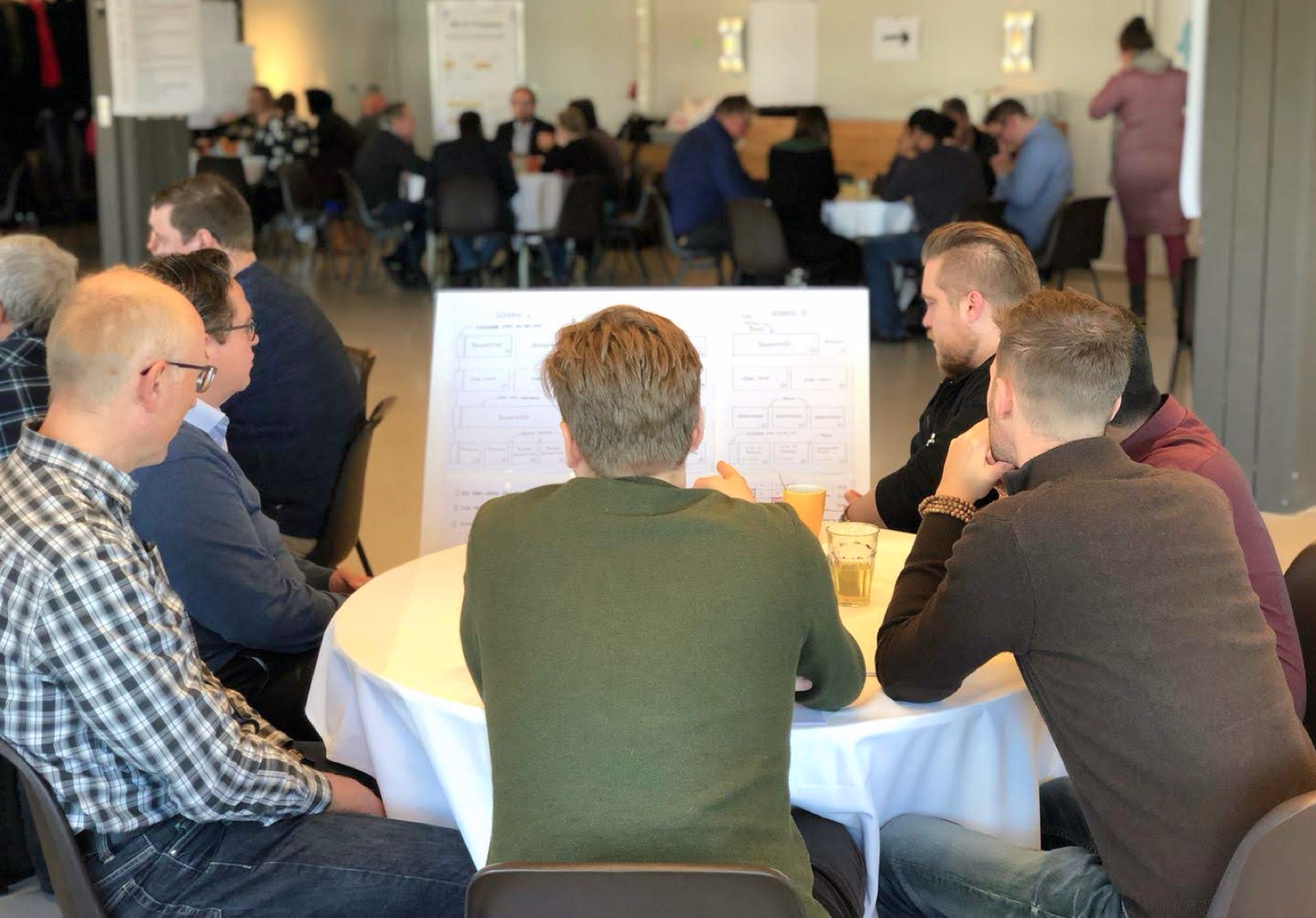 Canvas werken aan tafel